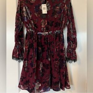 Buffalo velvet overlay flower dress